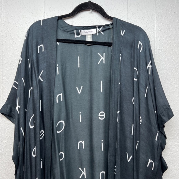 Calvin Klein Womens Kimono One Size Lightweight Vacation Boho Beachy Capsule - Picture 3 of 12